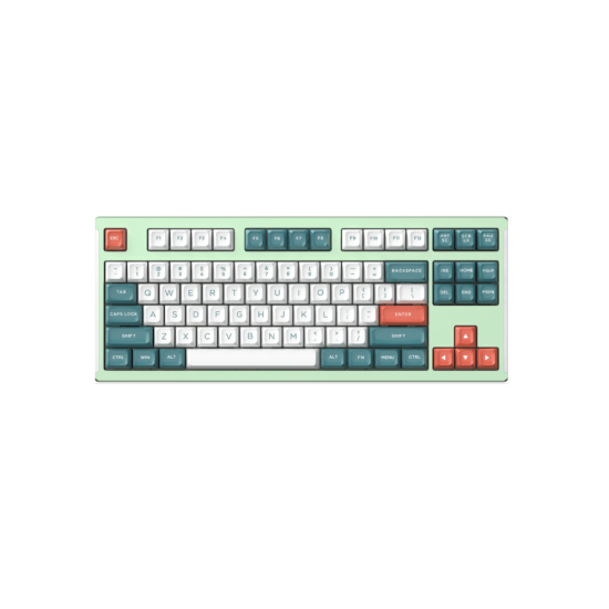 MONKA 6087 Alloy Prebuilt Mechanical Keyboard Morning Fog - Cyan