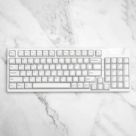 MONKA AE98 Tri-Mode Gasket Hotswappable RGB Mechanical Keyboard White
