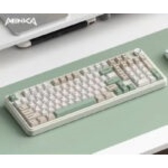 Monka K100 Tri-Mode Gasket Mount Hotswappable Mechanical Keyboard Retro OG