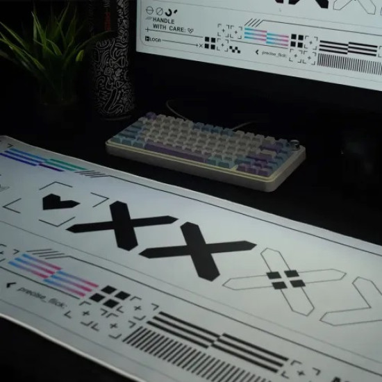 Blisspads BP04 Print Stream White Gaming Mouse Pad