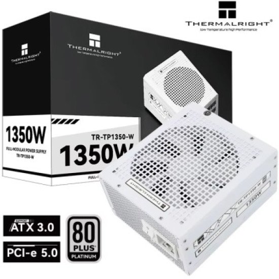 Thermalright TR-TP1350 1350W White 80 Plus Platinum ATX 3.0 PCI-e 5.0 Power Supply