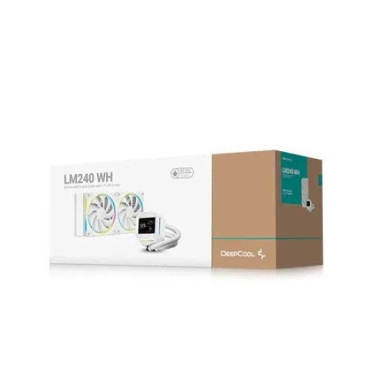 DeepCool LM240 WH 240mm ARGB Liquid CPU Cooler With Display