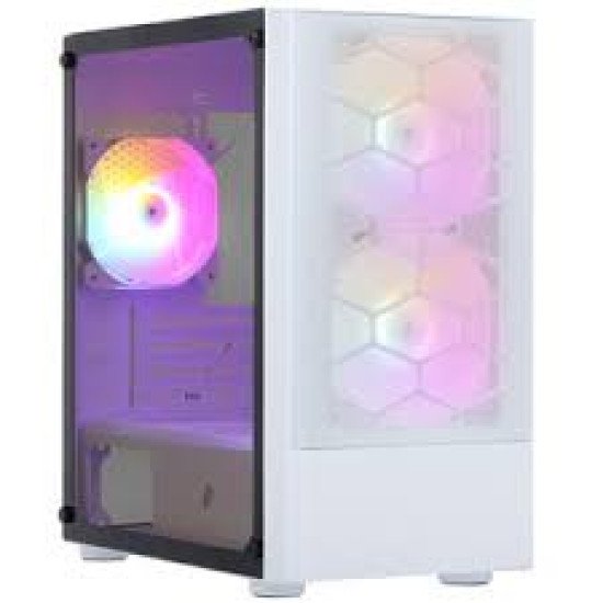 1st Player X4-M Mesh Mid Tower Micro-ATX Gaming White Desktop Casing