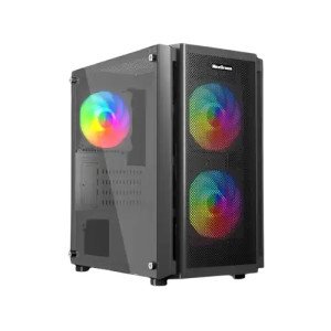 MaxGreen 5510-Mesh Mini-Tower ARGB M-ATX Gaming Case With PSU