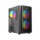 MaxGreen 5510-Mesh Mini-Tower ARGB M-ATX Gaming Case With PSU