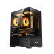 OVO CC219501-B 3X-ARGB Infinity Fan Ice Cube Button Control Mini-Tower Gaming Case