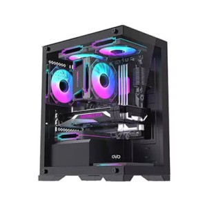 OVO CC4315-B ARGB Infinity Fan Ice Gaming Case (Black)
