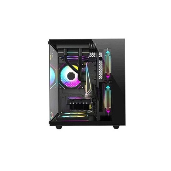 Power Train PT-G555B Mini Tower Micro-ATX Gaming Desktop Case