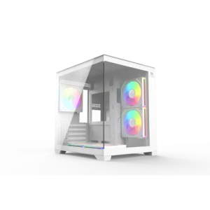 T-Wolf Mystery Box NV X5 Infinity White ARGB M-ATX Mid Tower Gaming Casing