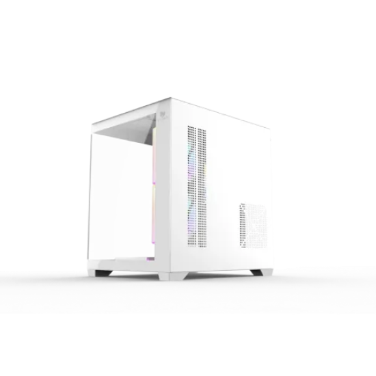 T-Wolf Mystery Box NV X5 Infinity White ARGB M-ATX Mid Tower Gaming Casing