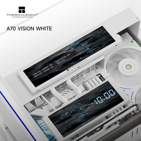 Thermalright TR-A70 Vision White ARGB with Display Full ATX Casing