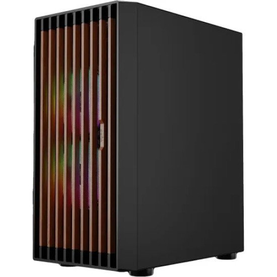 Gamdias AURA GC4 ARGB Real Walnut Wood Mesh ATX Mid-Tower Gaming Casing