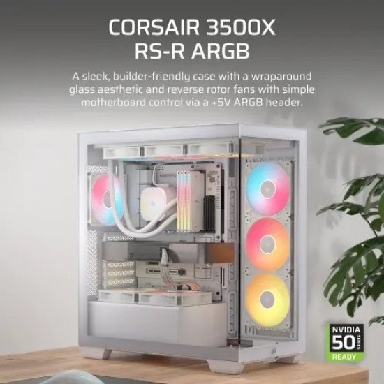 Corsair 3500X RS-R ARGB E-ATX Mid-Tower Casing White