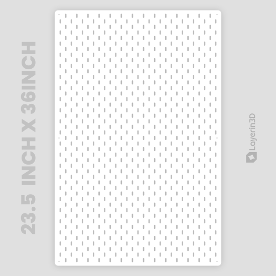 23.5 x 36.5 Square Inch Pegboard