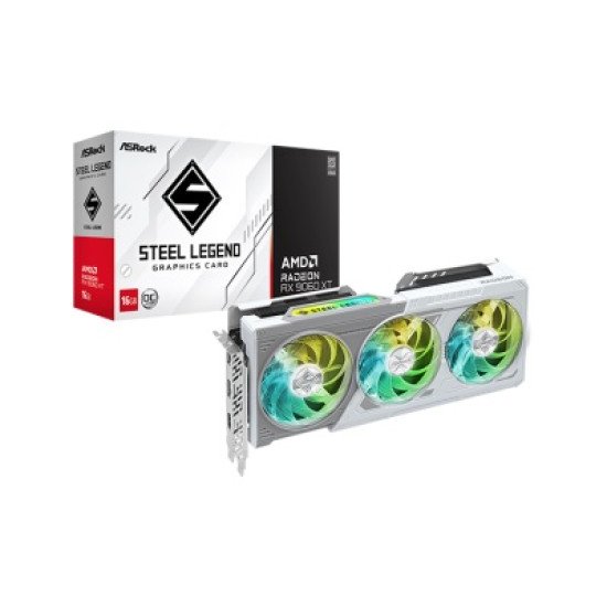 ASROCK AMD Radeon RX 9060 XT Steel Legend 16GB OC Graphics Card