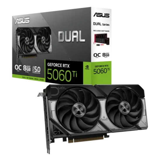 ASUS Dual GeForce RTX 5060 Ti 8GB GDDR6 OC Edition Graphics Card