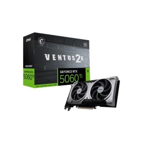 MSI GeForce RTX 5060 Ti 16G VENTUS 2X OC PLUS 16GB GDDR7 Graphics Card