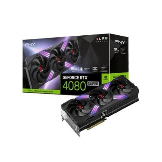 PNY GeForce RTX 4080 SUPER 16GB XLR8 Gaming VERTO EPIC X RGB Overclocked Triple Fan Graphics Card