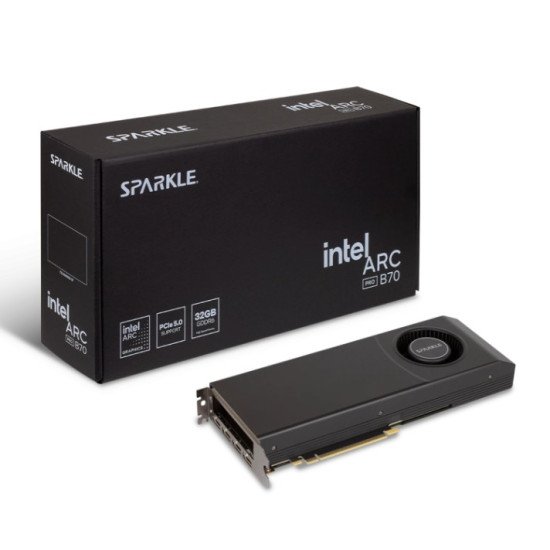 Sparkle Intel Arc Pro B70 32GB VRAM AI Workloads Graphics Card