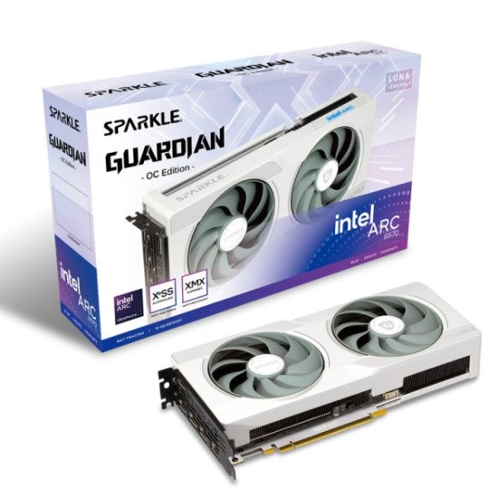 SPARKLE Intel Arc B570 10GB GDDR6 GUARDIAN Luna OC White Edition