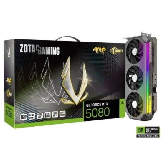 ZOTAC GAMING GeForce RTX 5080 AMP Extreme INFINITY 16GB GDDR7 Graphics Card