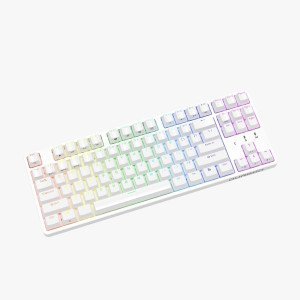 Durgod Cavalry 87w RGB -Swappable Tri-Mode Keyboard Kailh Speed Silver