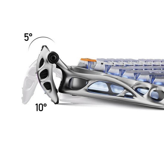 Gravastar Mercury K1 Pro Interstellar Silver Mechanical Keyboard