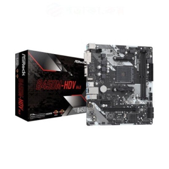 ASRock B450M-HDV R4.0 AMD ATX Motherboard