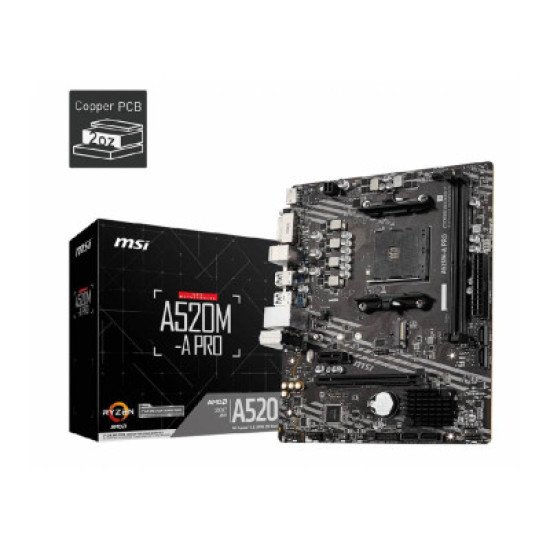 MSI A520M-A Pro AM4 AMD Micro-ATX Motherboard