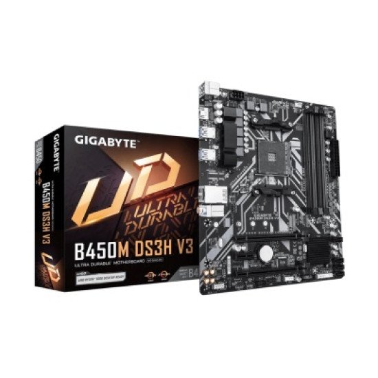 GIGABYTE B450M DS3H V2 Ultra Durable AMD Motherboard