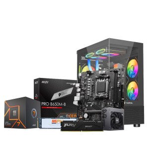 PC Build with AMD Ryzen 7 7700 and MSI PRO B650M-B DDR5