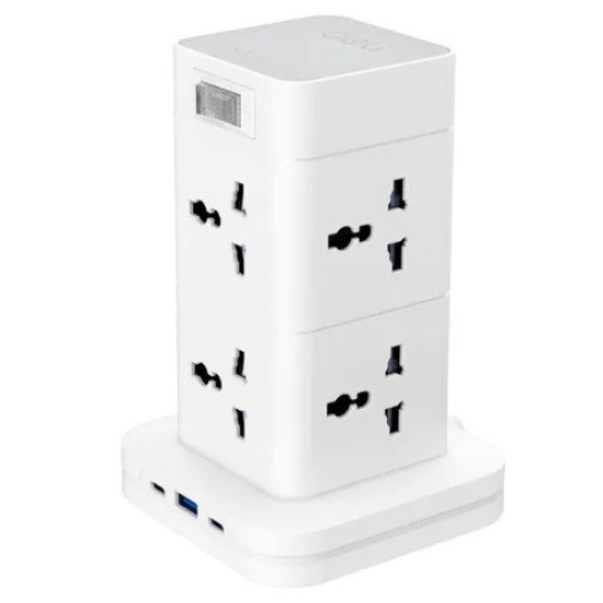 Deli ET763 8 Port 3 Meter Standing Power Strip