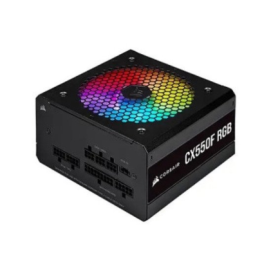 Corsair CX550F RGB 80 Plus Bronze 550 Watt Fully Modular Power Supply