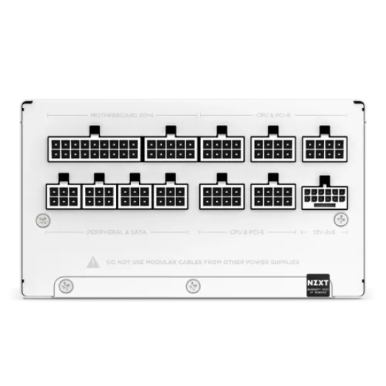 NZXT C850 Gold ATX 3.1 850 Watt 80 Plus Gold Full Modular Power Supply White (EU)