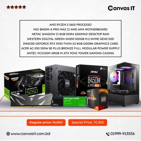 PC Build with AMD Ryzen 5 5600 & MSI B450M-A PRO MAX II